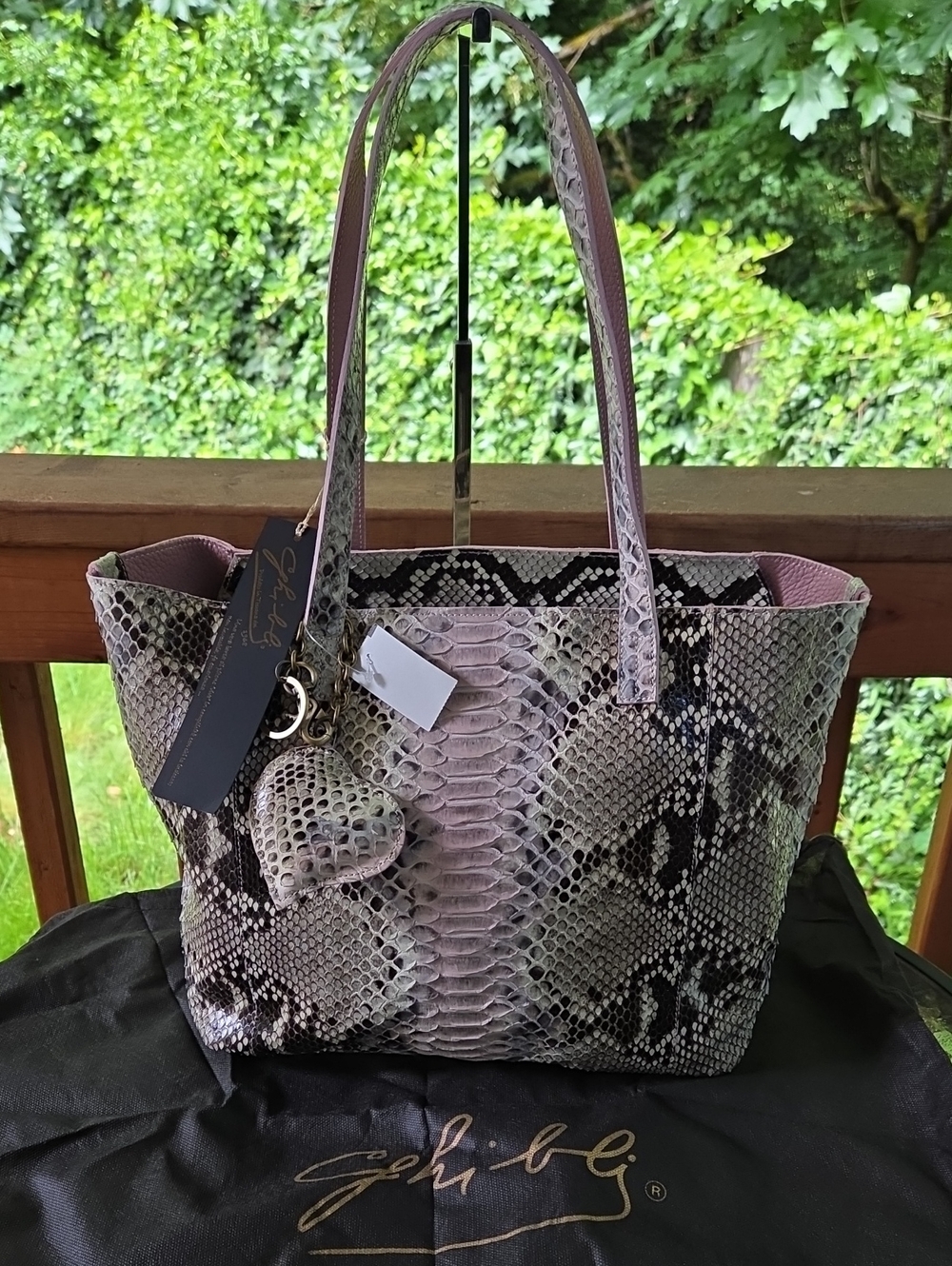 NWT-Giorgio's Of Palm Beach Authentic Python Leather Shoulder Bag